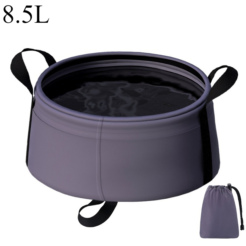 1pcs Portable Foldable Water Basin Travel Camping Shower Basin Facial Wash Basin Large Capacity Storage Basin for Outdoor Use: PURPLE