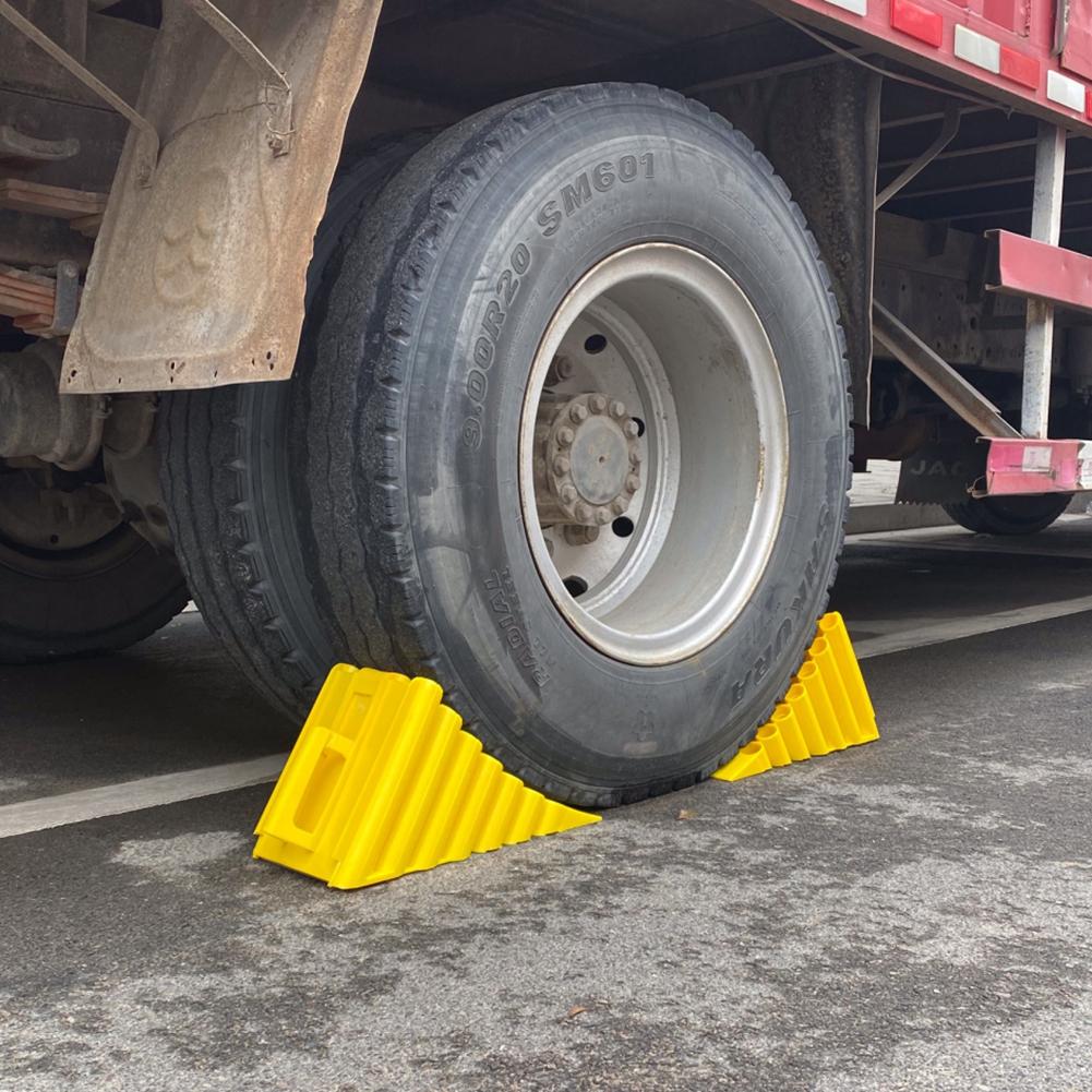 Bloc de blocage de roue Portable pour camion, pour camion, pour pneu de Base antidérapant en nid d'abeille, tampon fixe jaune