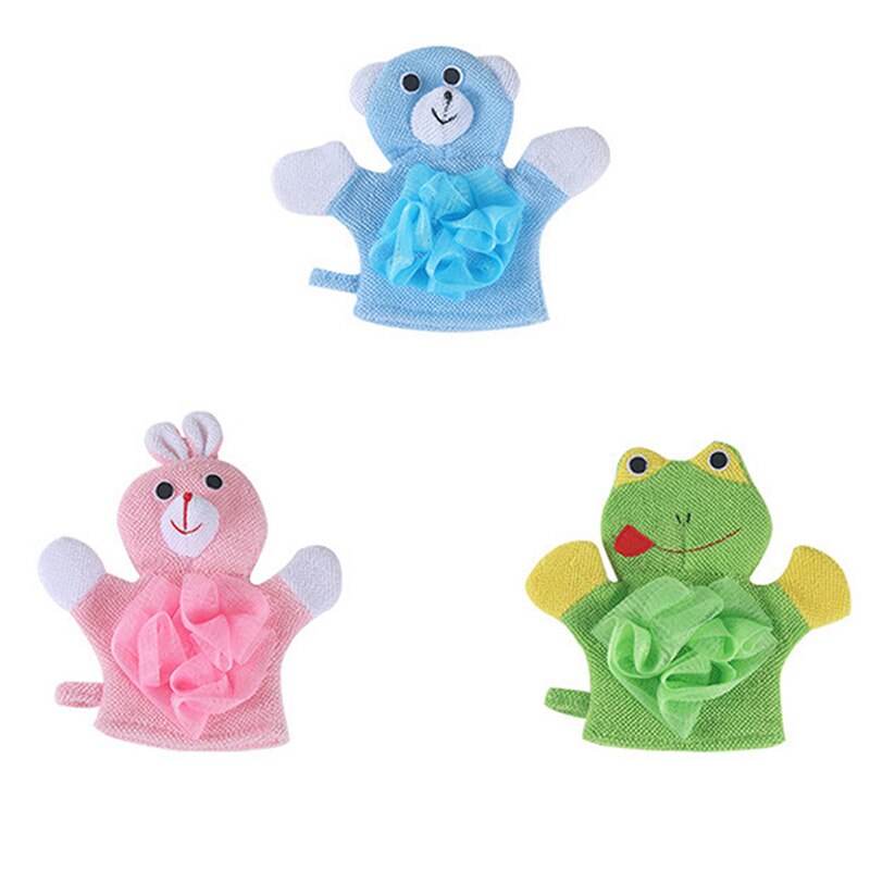 Cartoon Baby Bad Handschoen Handschoenen Zachte Geen Pijn Huid Leuke Baby Bad Bloem Voor Body Wisp Droge Borstel Thuis badkamer Producten