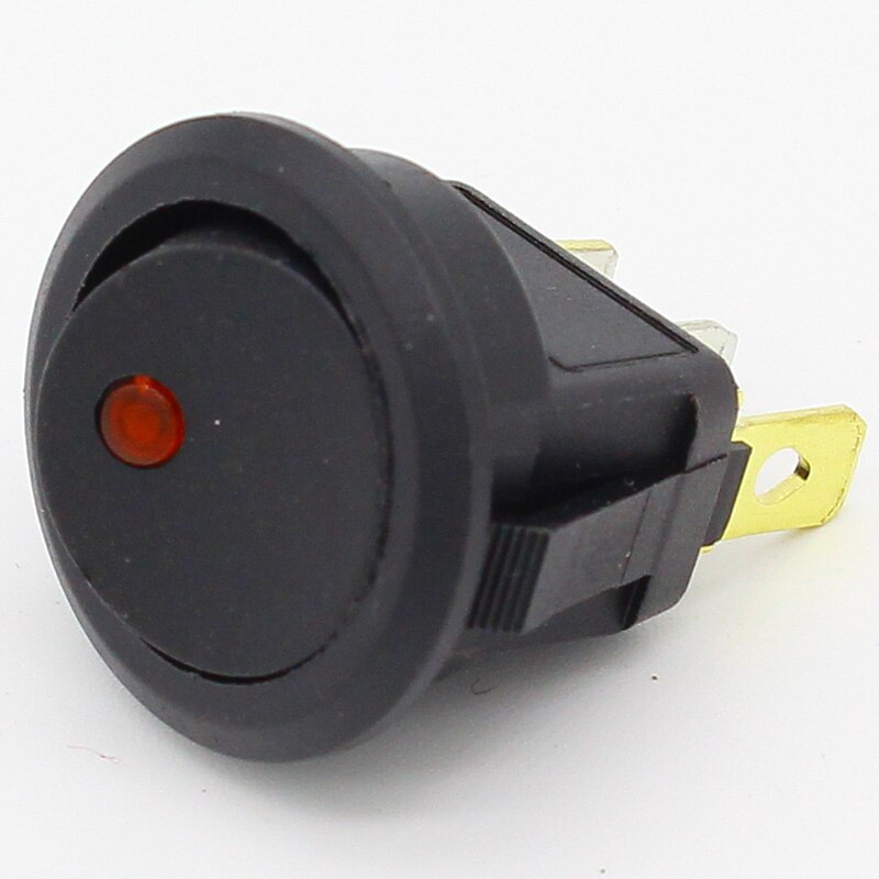 2pcs 12V led rocker switch Led Dot Light 3 pins ON-OFF Rocker Switch LED illuminated Car Dashboard Dash Boat Toggle SPST Switch: Red