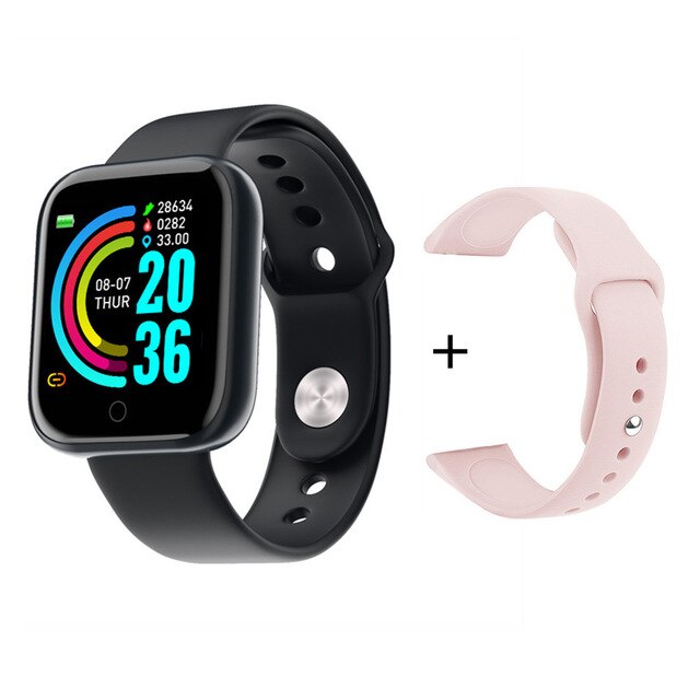 D20 Pro Y68 SmartWatch Bluetooth Inseguitore di Fitness Sport Watch Heart Rate Monitor di Pressione Sanguigna Braccialetto Intelligente Per Android IOS: C