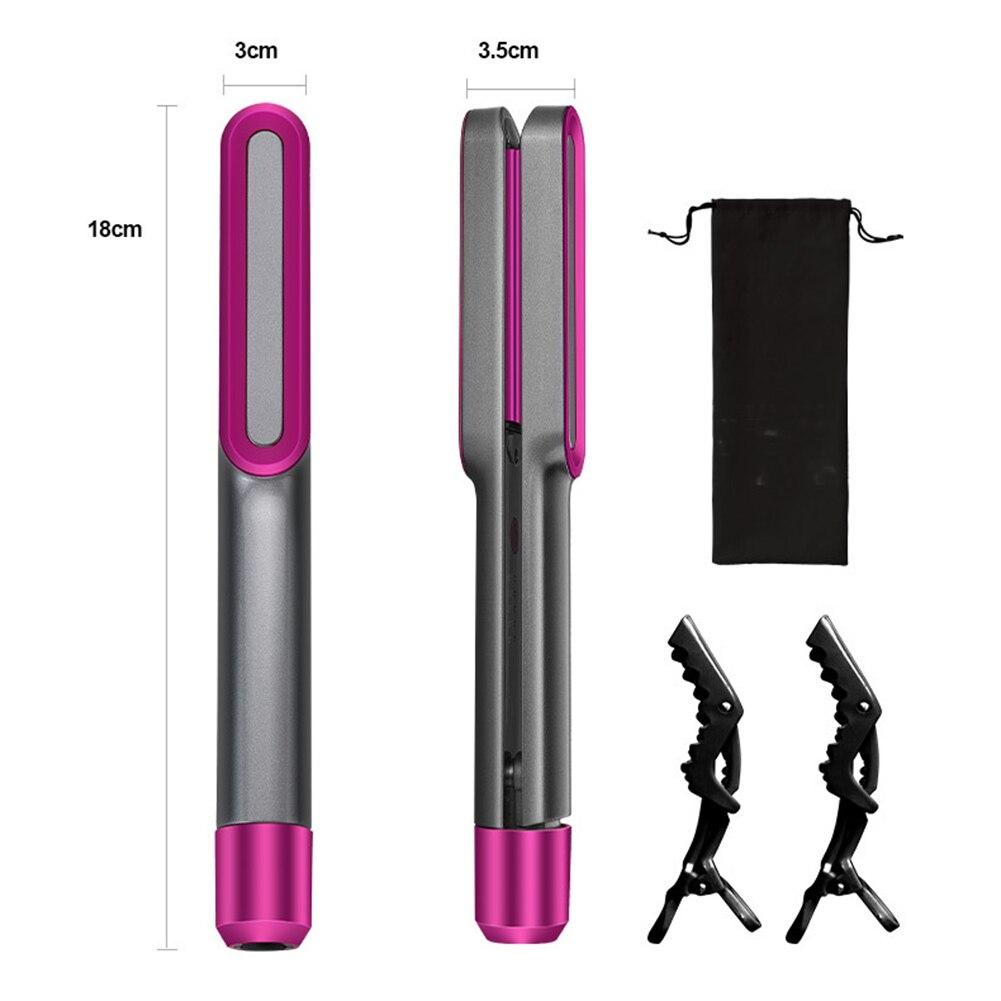 2 in 1 Electric Hair Straightener Hair Bang Splint Hairdressing 110V-220V Hair Curler Temperature Control EU US Plug Barber Tool: EU PLUG