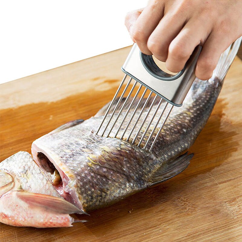 1 pcs Onion Tomato holder Slicer Kitchen Tool Meat Vegetable Stainless Steel Kitchen Gadgets Cooking Tool kitchen accessories