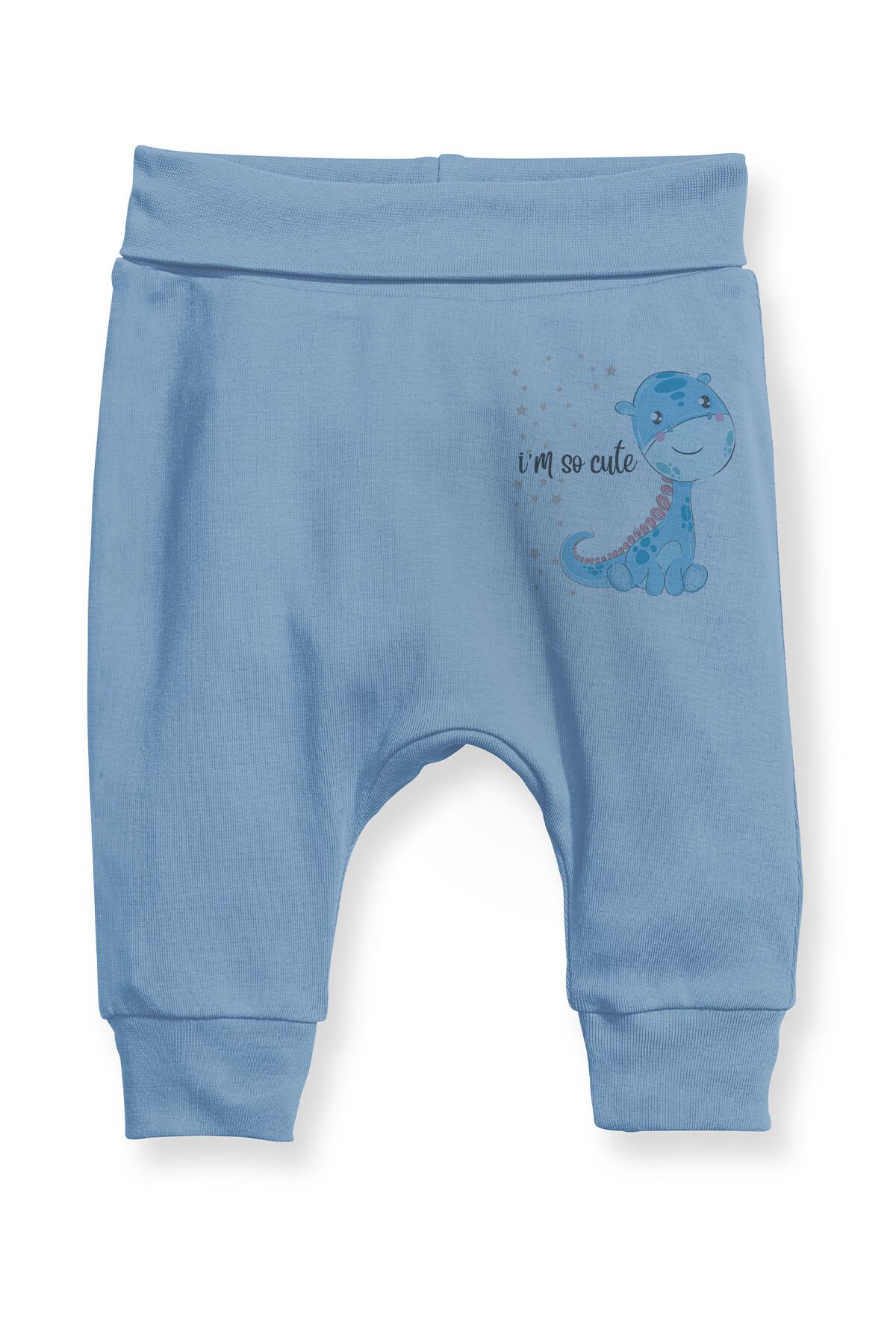 Angemiel Baby Süße Dinosaurier Jungen Baby Harem Hosen Pantalon Blau