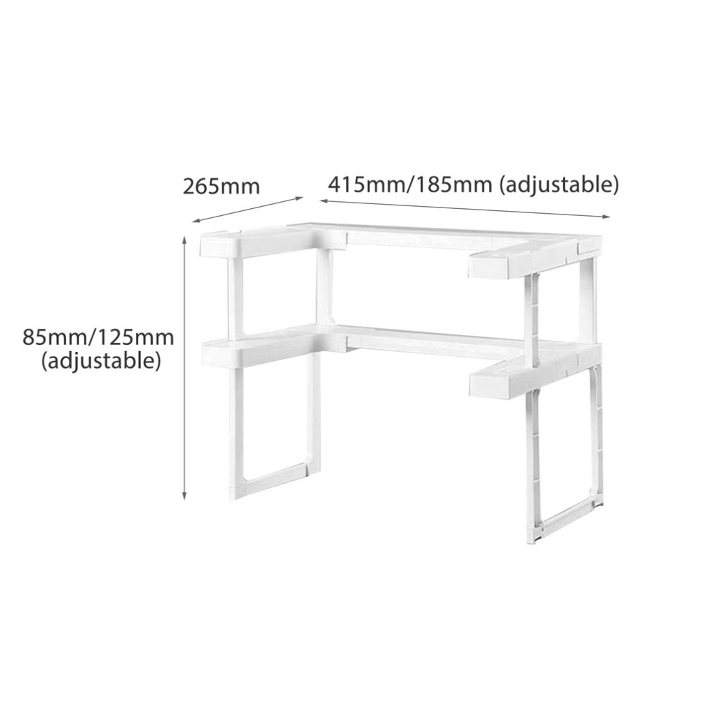 2 lagen Keukenkast Kast Organizer Verstelbare Keuken Opslag Plank Kruidenrek Aanrecht Organizer Opbergkast