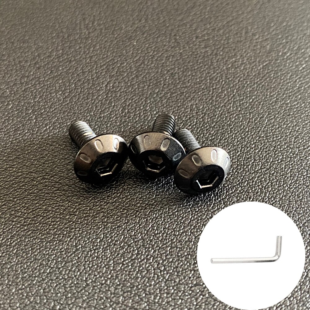 Alerón para casco de 7 colores, accesorios para motocicleta, adecuado para AGV Pista GP R GP RR: Screw black