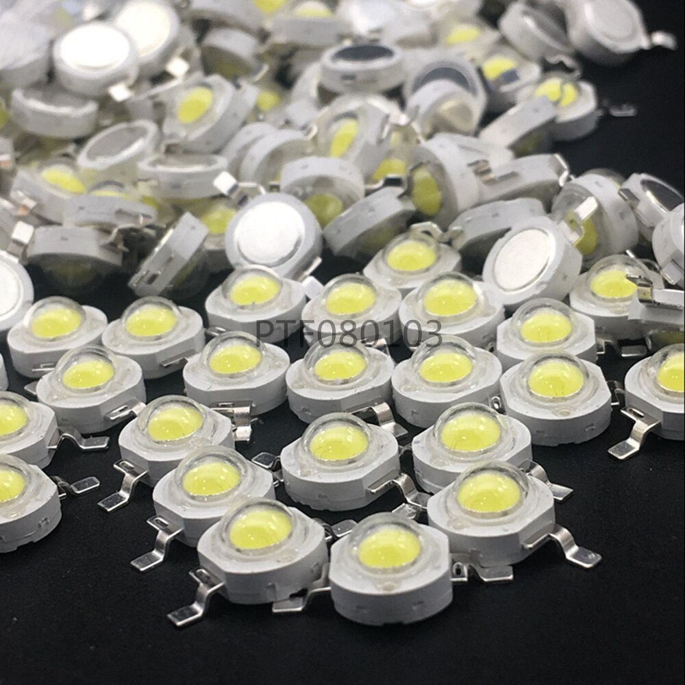 10-1000 stuks led cob lamp chip 1w 3w 3.2-3.6v ingang 100-220lm mini led lamp diode smd voor diy led schijnwerper spot downlight