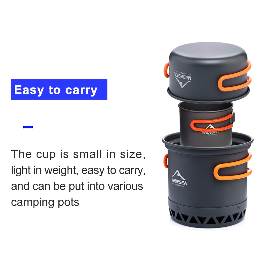 Widesea campeggio tazza di alluminio tazza da esterno turismo caffè bevanda cottura stoviglie attrezzatura da picnic trekking turistico escursionismo viaggi