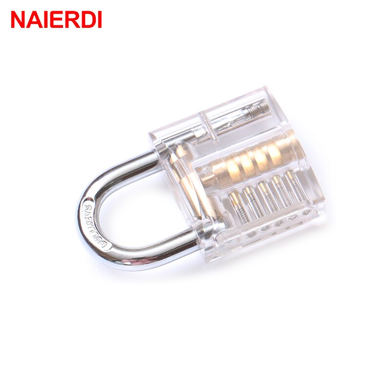 Naierdi Transparante Sloten Pick Zichtbaar Cutaway Mini Praktijk View Hangslot Hasps Training Vaardigheid Voor Slotenmaker Meubels Hardware