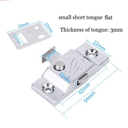 4 pcs Window Cabinet Push Button latch Automatic Zinc alloy Door Bolt Lock for child safety: A