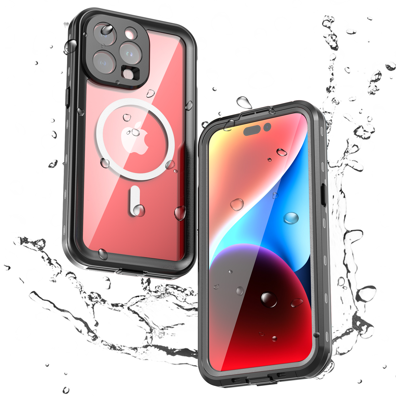 Shellbox sales 360 volledige dekking schokbestendig stofdicht IP68 professionele waterdichte telefoonhoes voor iPhone15pro 13 14promax 15