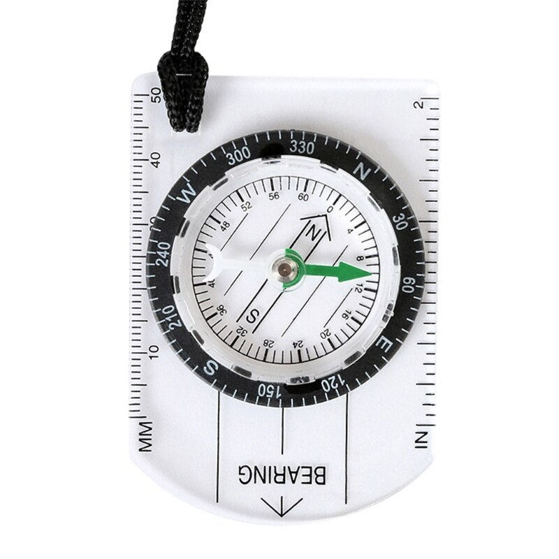 Pocket Camping Compass, Portable Survival Sports Measuring Scale Map Navigation Compass for Camping Hiking