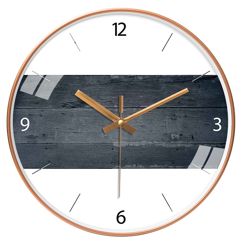 Reloj de pared nórdico para sala de estar, reloj de pared redondo, silencioso, , clásico: style7 / 12 pulgadas