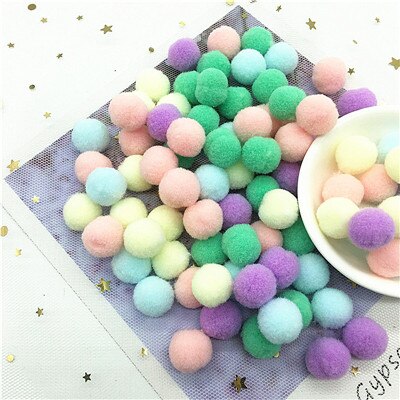 Multi size mix färg pompoms päls hantverk gör det själv mjuka pom poms bollar bröllop dekor lim på tyg tillbehör 8/10/15/20/25/30mm 20g: Varm 15mm blanda 20g