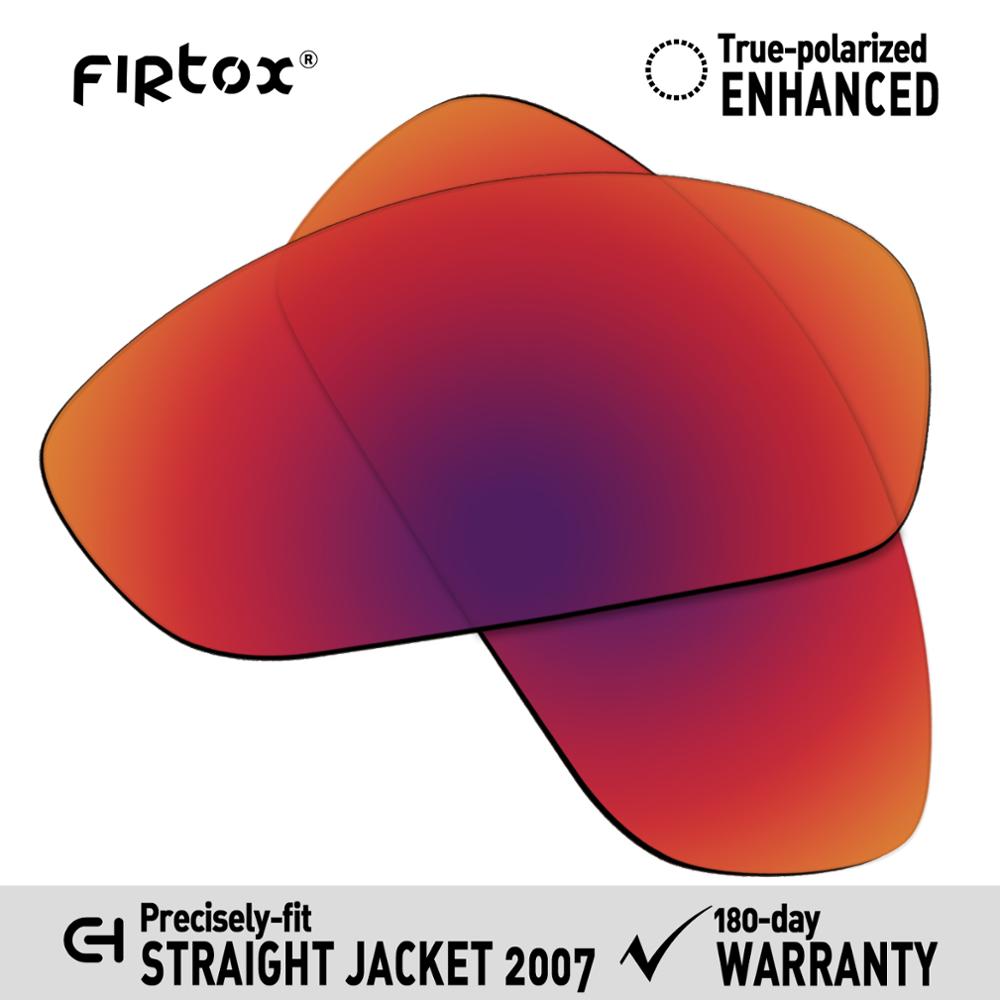Firtox true  uv400 polariserede linser erstatning for-oakley straight jacket 2007 solbriller (kun kompatibel linse) - flere: Lilla rød
