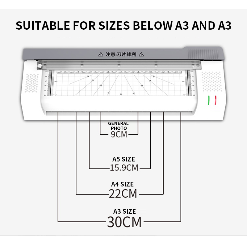 A3/A4 Photo Laminator YE381C Fast Warm-up Laminating Machine With Paper Knife Home Office Automatic Lamination File Photo 220V