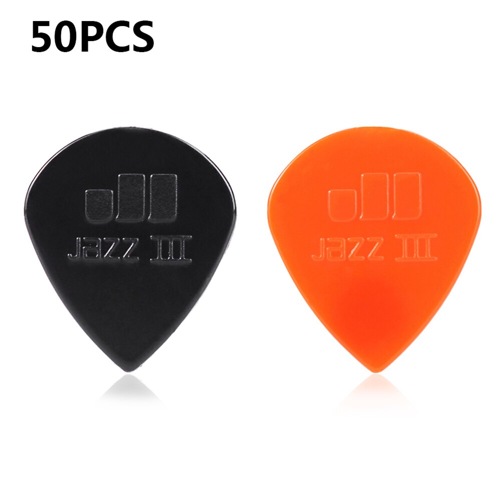 20 stk gitarplukk tortex jazz iii xl gitarplukk plekterformidler gitardeler tilbehør fargerike gitarplukk: 50 stk