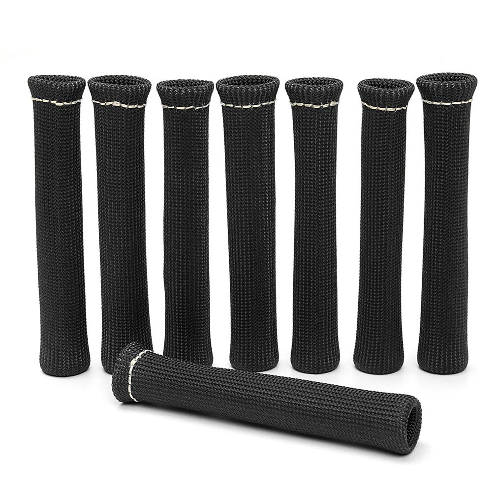 8pc 1200 degree Spark Plug Wire Protector Cover Heat Shield Sleeve SBC BBC 350 454