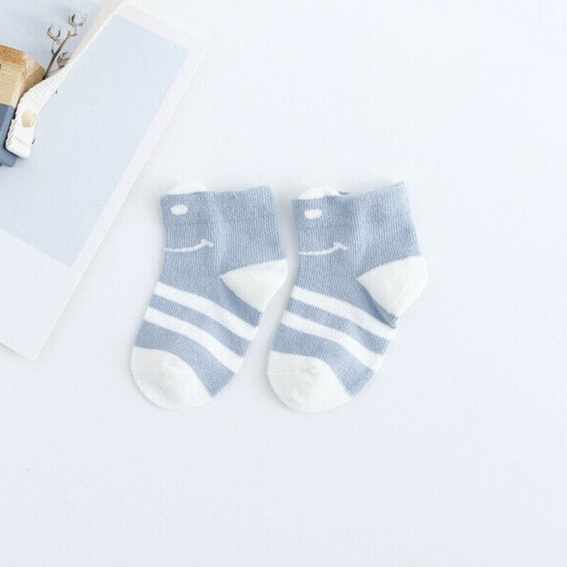2Pairs Winter Warm Cartoon Baby Kid Casual Sport Sokken Katoen Gestreepte Multi-color Zachte Naadloze Teen Sokken Kinderen mini sokken