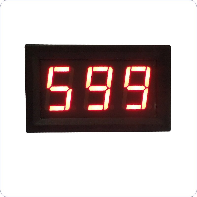 DC 0-600V Voltage Indicator 0-500V LED Digital Voltage Meter Voltmeter Panel Meter Voltmetro Black White Cover Voltage Tester: Black cover-Red