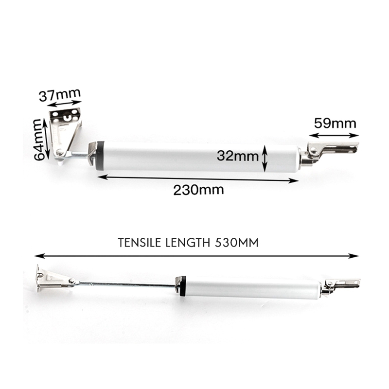 Pneumatic Door Closer Soft Close Automatic Door Close Stop Door Hardware Gas Spring Door Closer 100 Degree