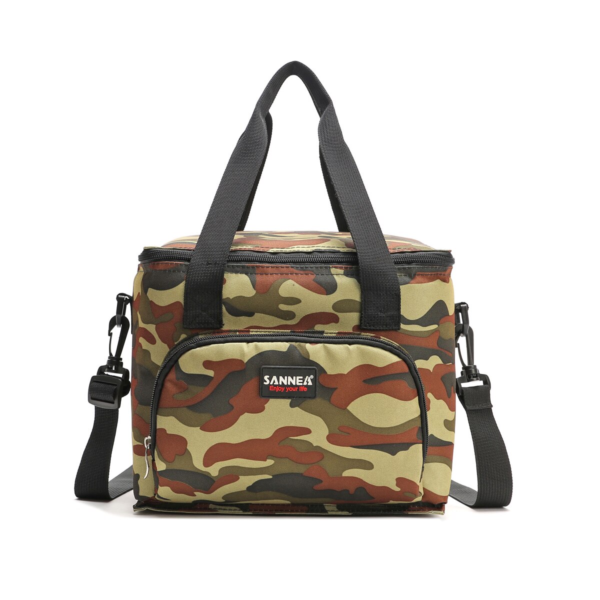 Geïsoleerde lunchtas waterdichte lunchsnackkoeltas thermische tas met schouderband: B