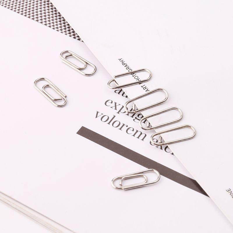 50Pcs Small Mini Metal Paper Clips Bookmarks Photos Letter Binder Clip School Supplies Stationery Office Accessories