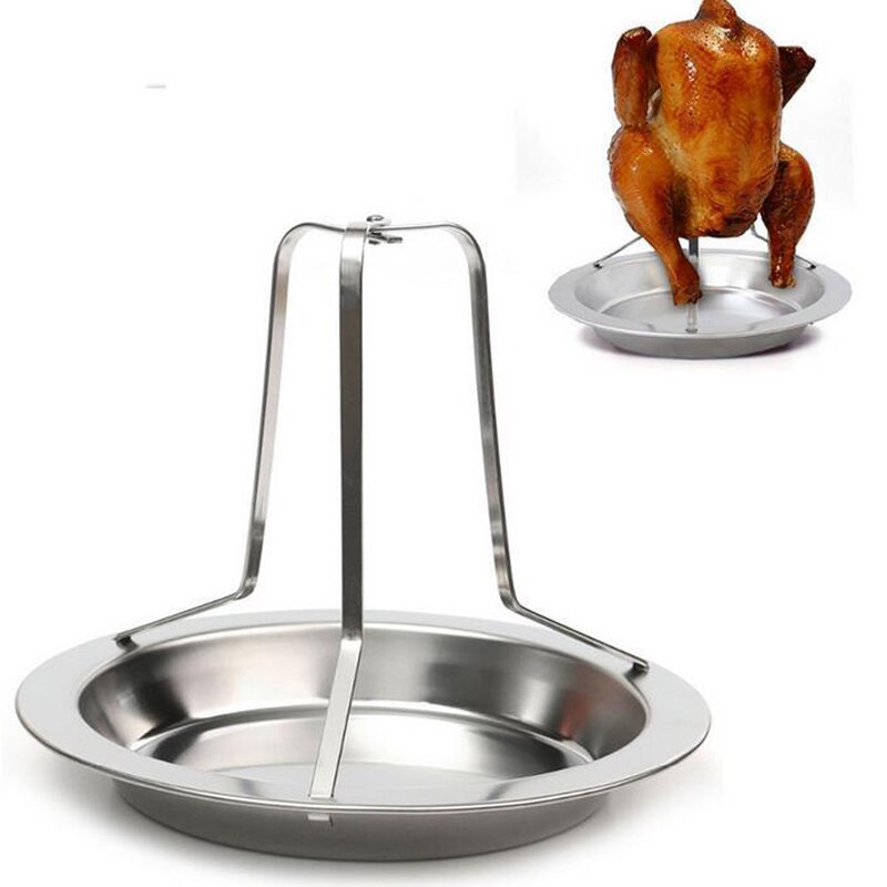 Stainless Steel Grilled Chicken Tray Uncoated Non-Stick Chicken Grilled Chicken Tray Kitchen Barbecue Tools: Default Title