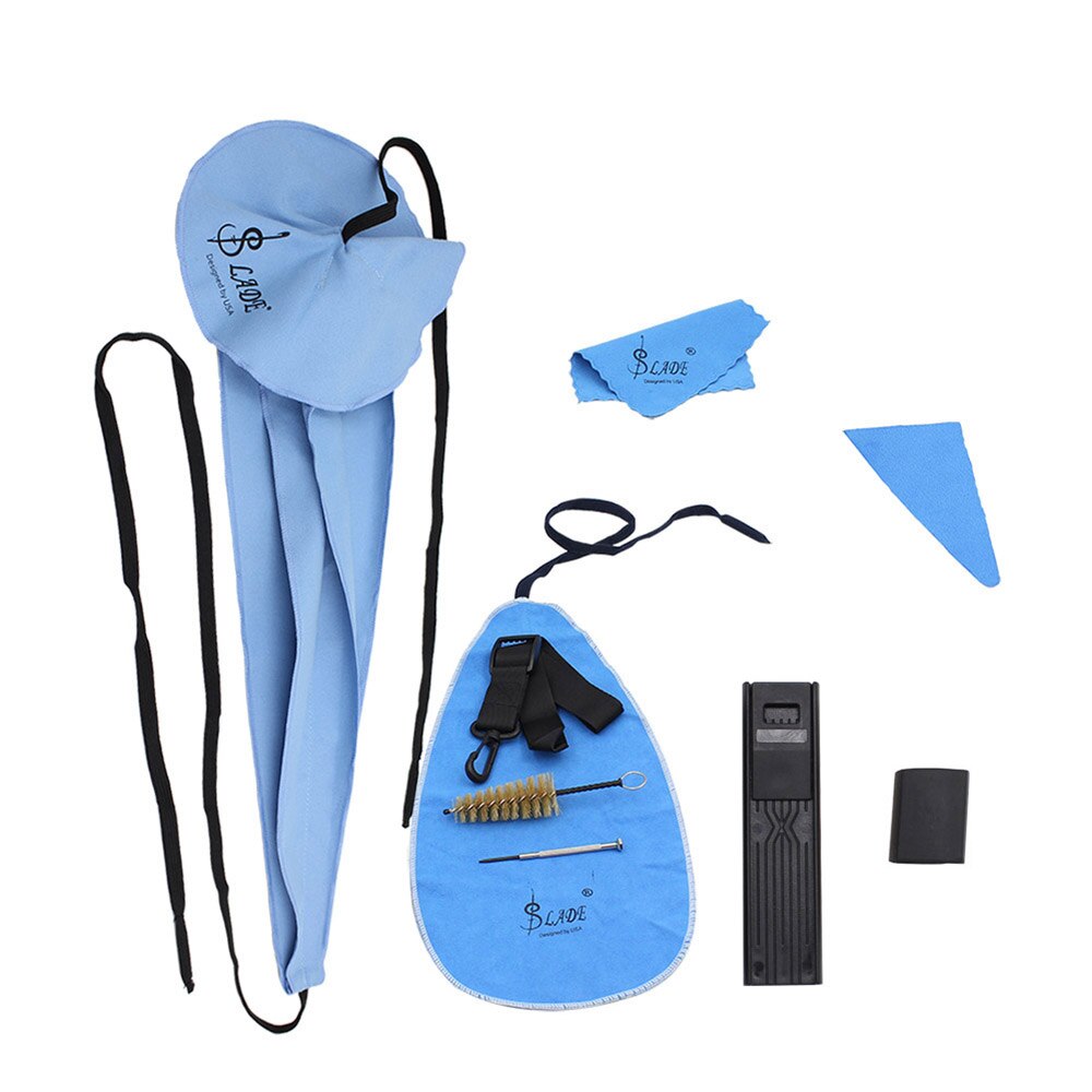 Ladung Saxophon Reinigung Pflege Bausatz Gürtel Daumen Rest Kissen Schilf fallen Mundstück Pinsel Mini Schraubendreher Reinigung Tuch: Typ1 Blau