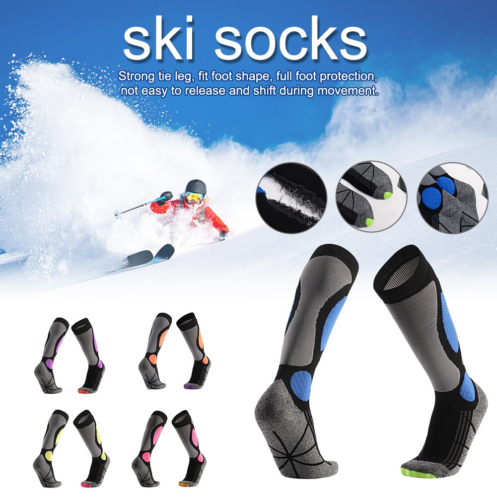 1 paire unisexe escalade épaissie Long Tube chaussettes de Ski en plein air Sport Portable automne hiver absorber la sueur randonnée garder au