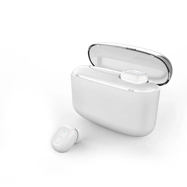 G5s bluetooth 5.0 oordopjes draadloze hoofdtelefoon met microfoon 3500 mah opladen ipx 7 waterdichte oordopjes headsets voor ios android: G5s enkele oren wit
