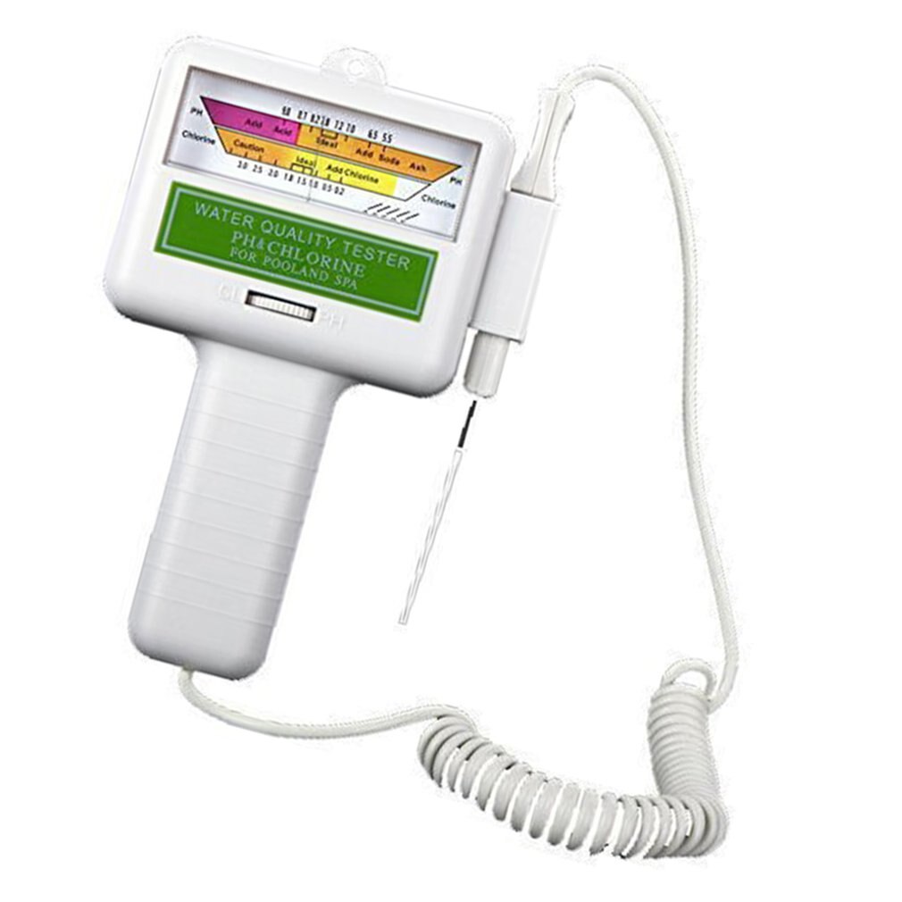 Medidor de Ph Cl2, 1 Uds., Pc-101 de cloro, portátil, para casa, piscina, Spa, acuario, Monitor de prueba de Ph, blanco