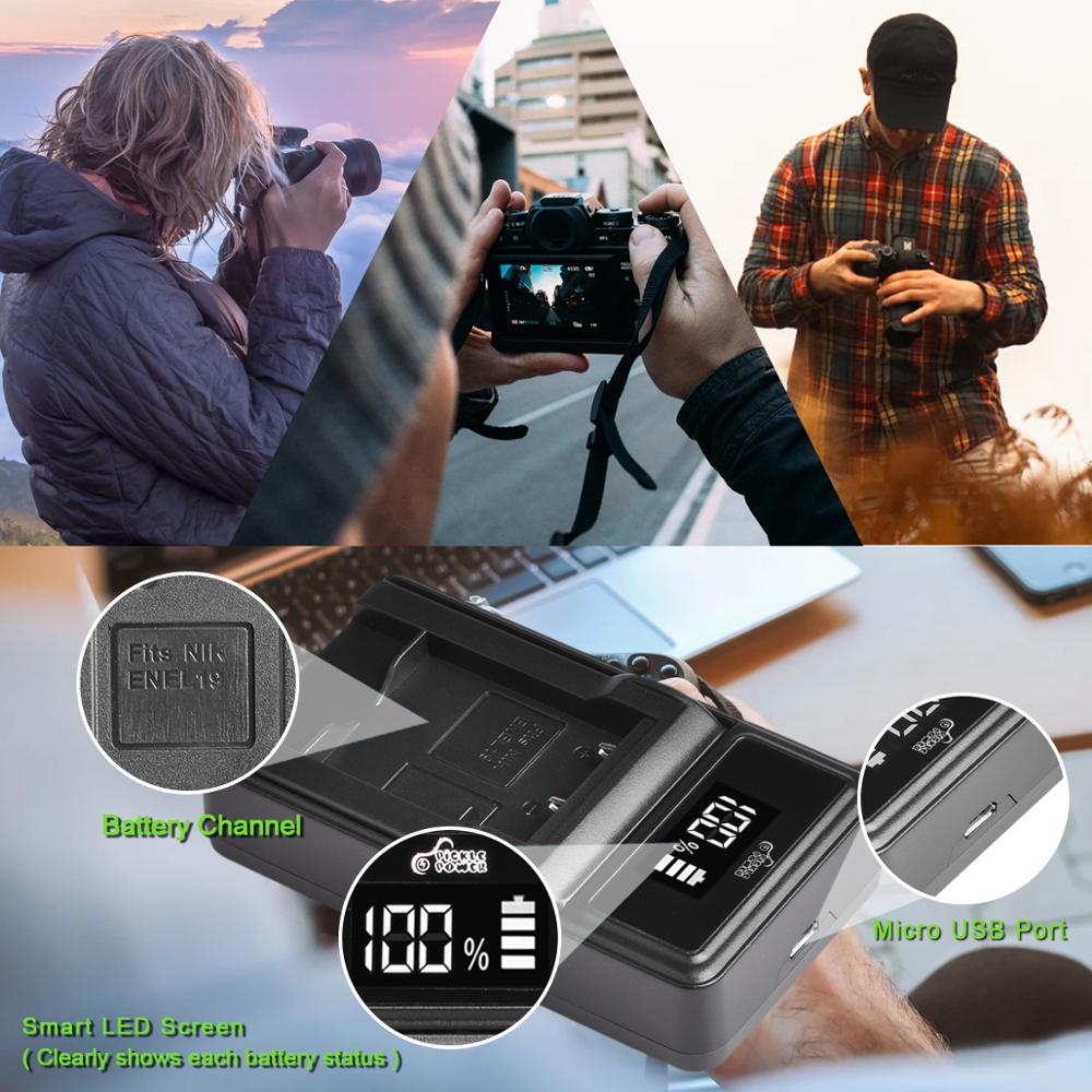 EN-EL19 EN EL19 NP-BJ1 Battery For Nikon Coolpix S2600 S2700 S3100 S3500 S4100 S4150 S4400 S5200 S6400LED USB Charger