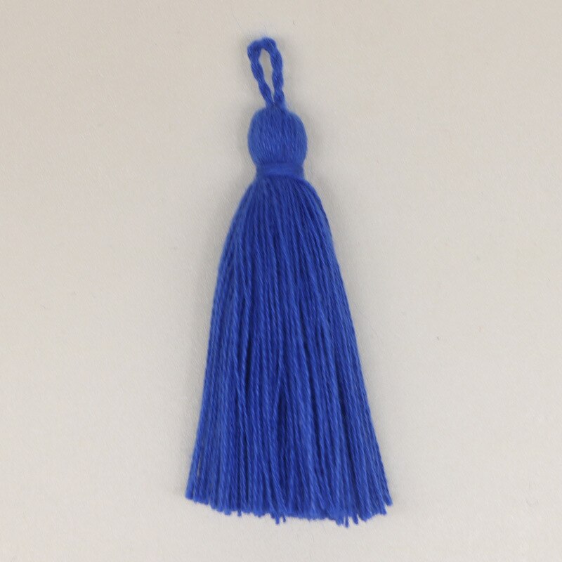 10PCS Mini Pure Cotton Colorful Tassels DIY Pendant Jewelry Curtain Garments Decorative Accessories Key Chain Handbag Pendants: Sapphire blue