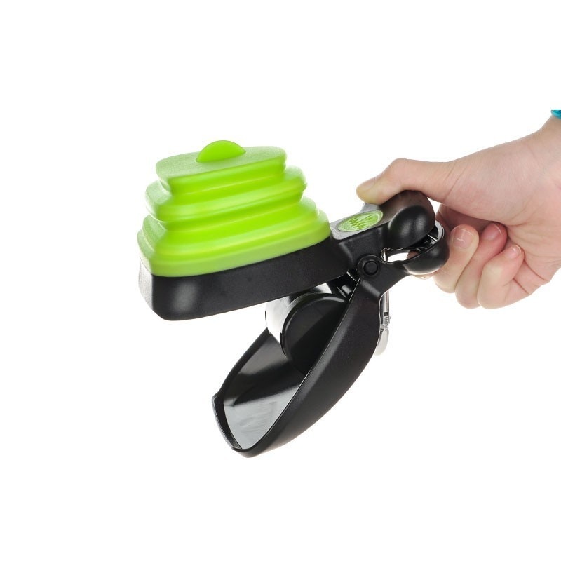 Portable Pooper Scooper Expandable Silicone Body with Waste Bag Dispenser poop bag