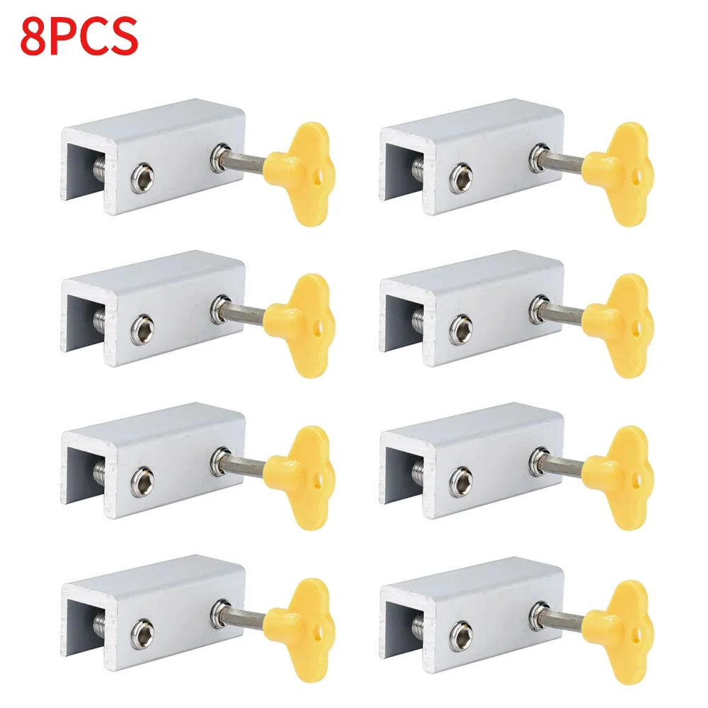1-10 Stuks Verstelbare Raamvergrendeling Stopper Veiligheidssloten Restrictor Voor Baby Kids Non-Punch Schuifdeur Raam Limiet Hardware: chroom