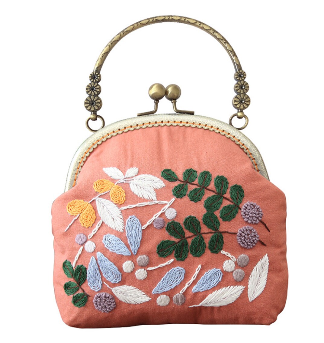 Chinesisch Einfach Stickerei DIY Blume Taschen Brieftasche Handtasche Kreuz Stich setzt Bausatz Hand NäHenne Handgemachte Handtasche Kreative: 18 müssen nähen du selber