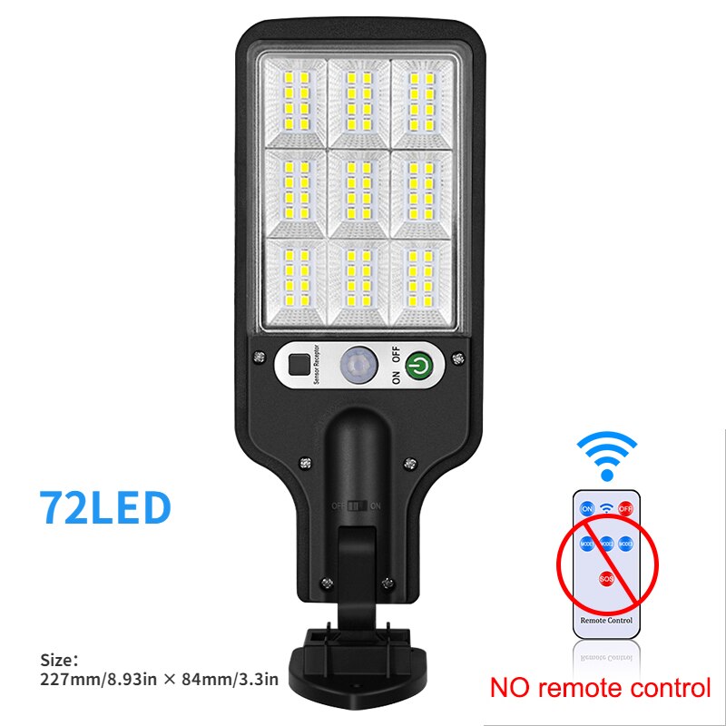 Led Zonne-straat Licht Outdoor 3 Modes Met Motion Sensor Waterdichte Wandlamp Voor Tuin Yard Patio Dek Garage Veranda verlichting: Solar Light-72 LED A