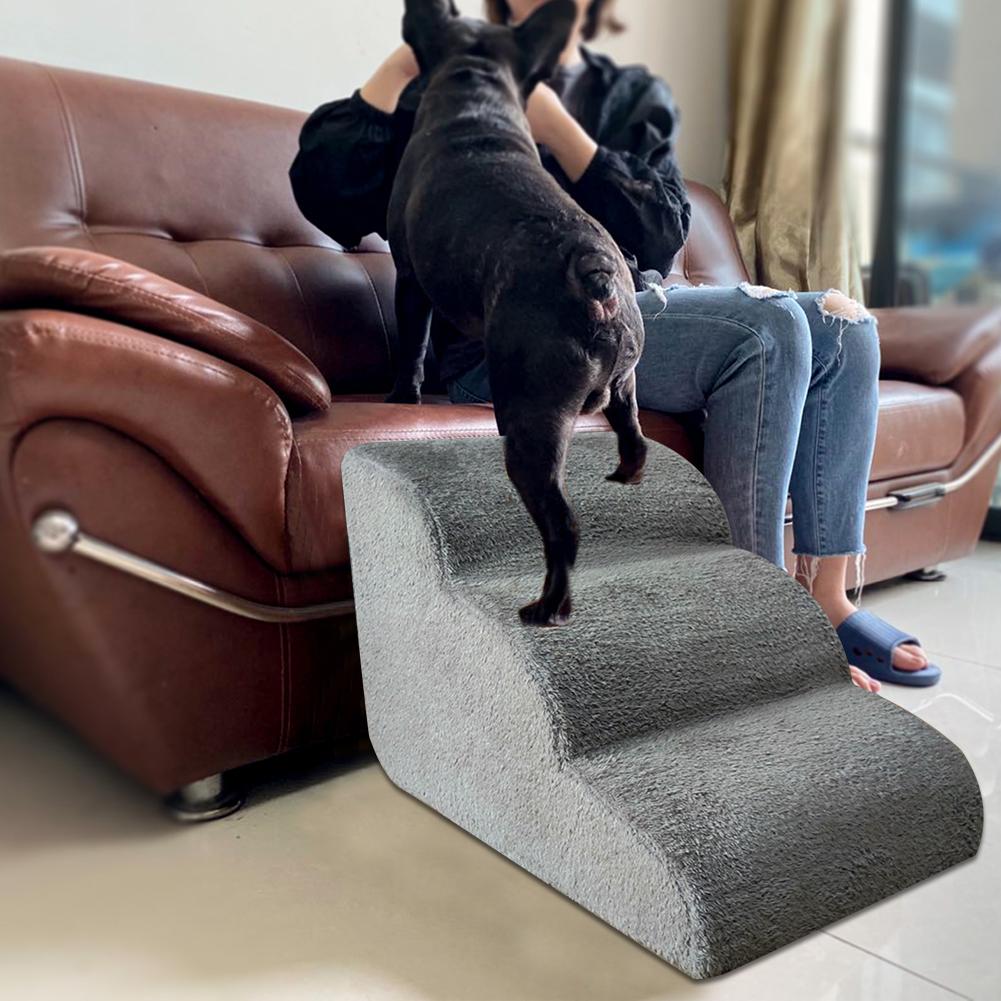 Dog Stairs Pet 3 Steps Stairs for Small Dog Cat Dog House Pet Ramp Ladder Anti-slip Removable Dogs Bed Stairs Pet Supplies