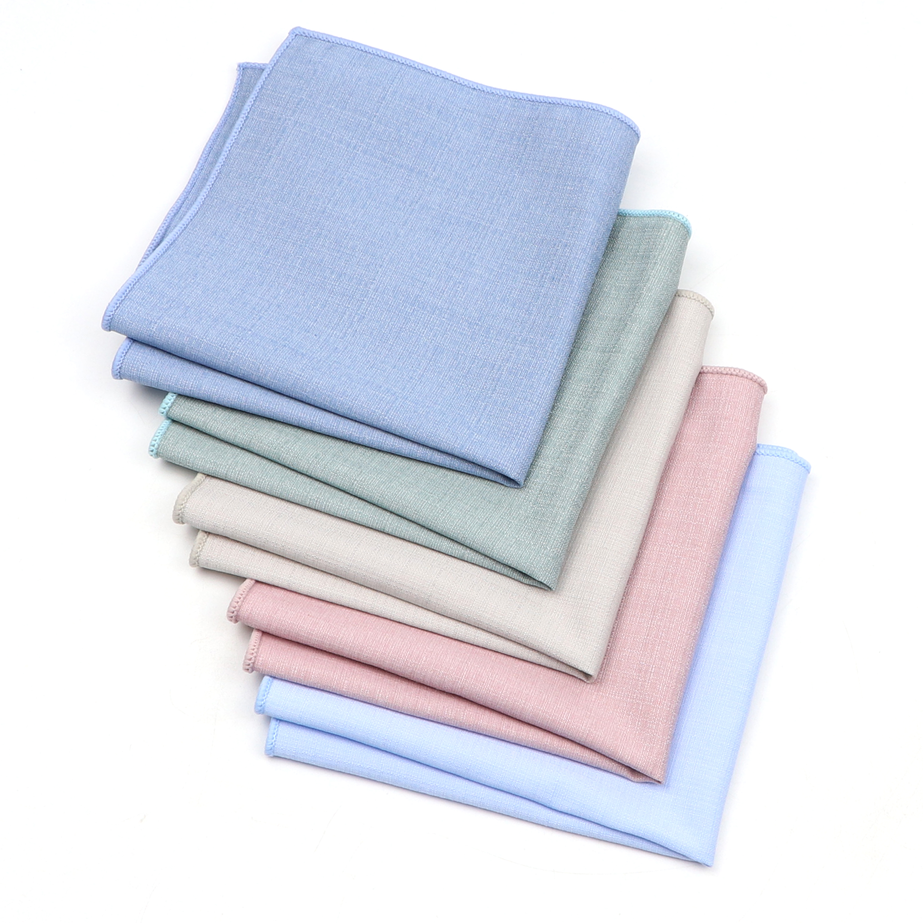 Solid Color Polyester Bamboo Fiber Handkerchiefs For Men Classic Casual Suits Pocket Square Mens Black Khaki Blue Towels