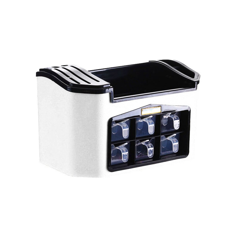Set Household Kitchen Supplies Seasoning Box Seasoning Jar Seasoning Box Salt Shaker Seasoning Jar Storage Set Kitchen Storage: White