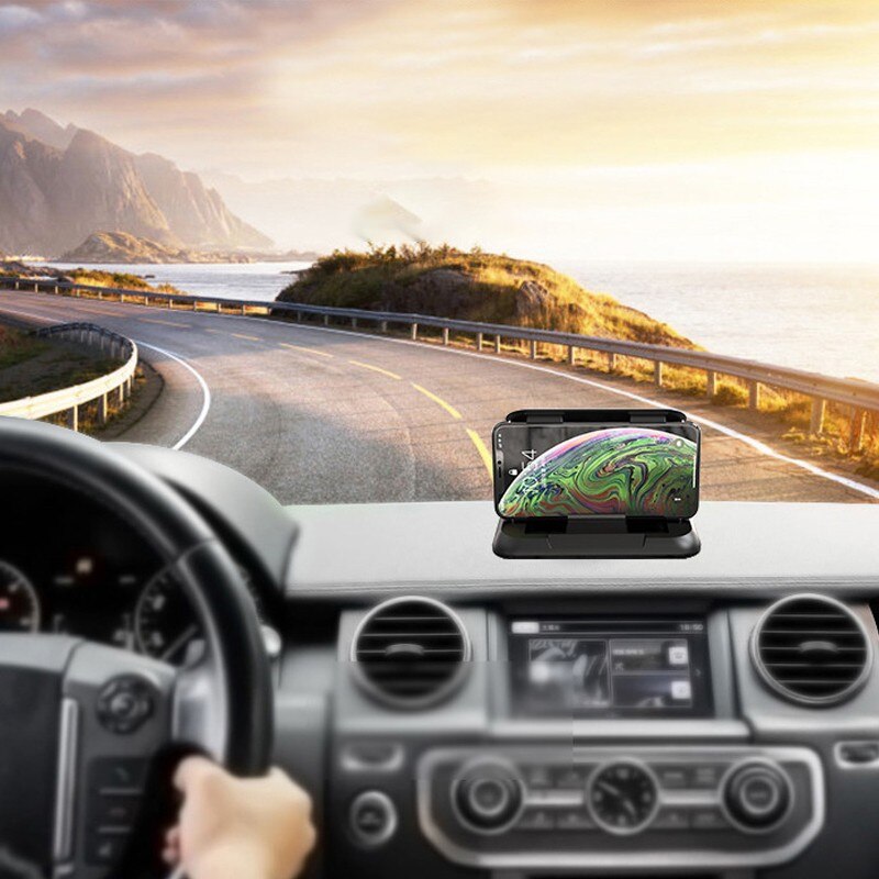 Soporte Universal de fibra de carbono para salpicadero de coche, Clip de montaje para teléfono móvil de 3 a 6,5 pulgadas, para iPhone XR XS MAX, GPS
