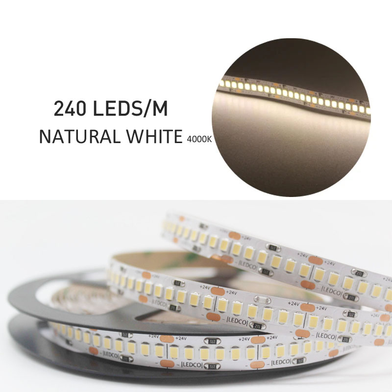 12v led-remsa smd 2835 1m 2m 3m 4m 5m led-remsa tejplampa 120 led /m 240 led/m varmvit flexibel remsa band heminredningslampa: Avger färg 7 / 3m