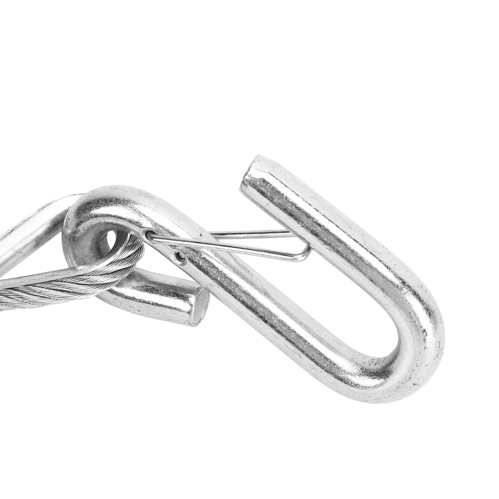 27.6 Inch Aanhangwagen Veiligheidskabel Draagbare S Haak Veer Veiligheidskabel 3500Lbs Hoge Sterkte Veiligheid Sleepkabel Voor Rv