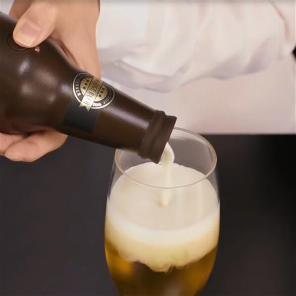 Ultrasonic Beer Foamer Portable Beer Bubbler Bottle Shape Foam Maker for Drinks ultra-sonic foam rich and delicate foam