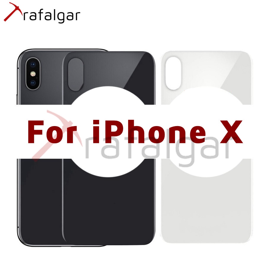 Voor Apple Iphone X Terug Glas Panel Batterij Cover Achterdeur Behuizing Case Voor Iphone X Terug Glas Cover + camera Lens + Plakband