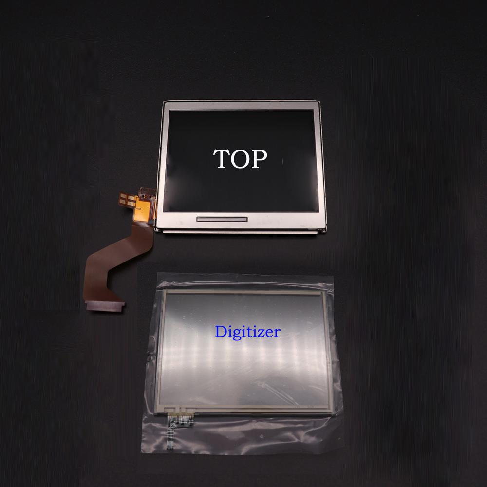 Top Upper / Lower Bottom LCD Display Screen Touch Screen Digitizer Glass Replacement For DS Lite for NDSL Game Console: Top and Digitizer