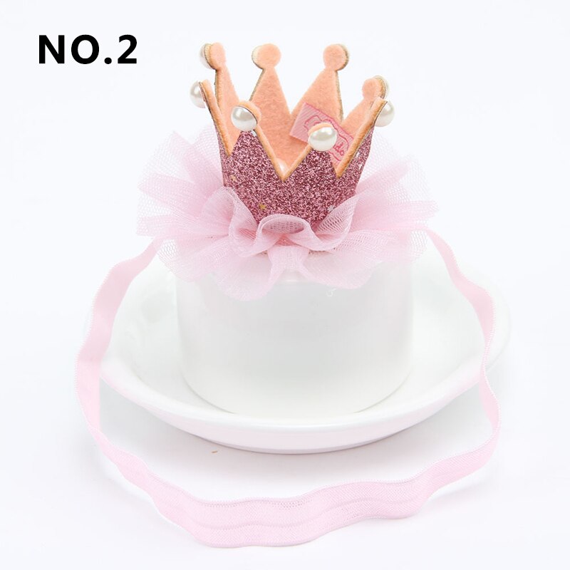 Newborn Head Gold Princess Crown For Little Girls Cute Hair Band Infant Children Hair Accessories Children Birthday Props: 02
