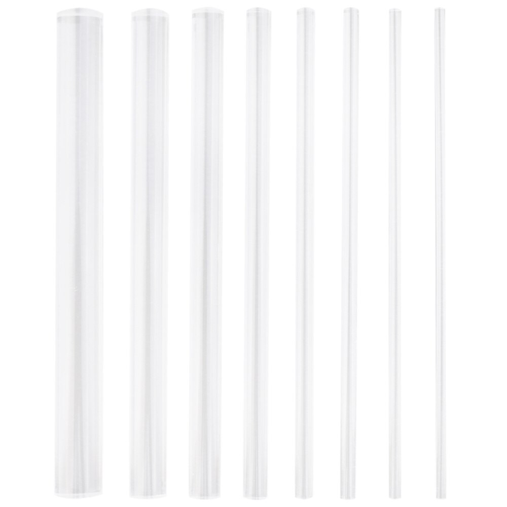 8 st set stabil tuff lätt rund akryl stav perspex bar twist bar klar rund akryl stav rund twist bar prickverktyg