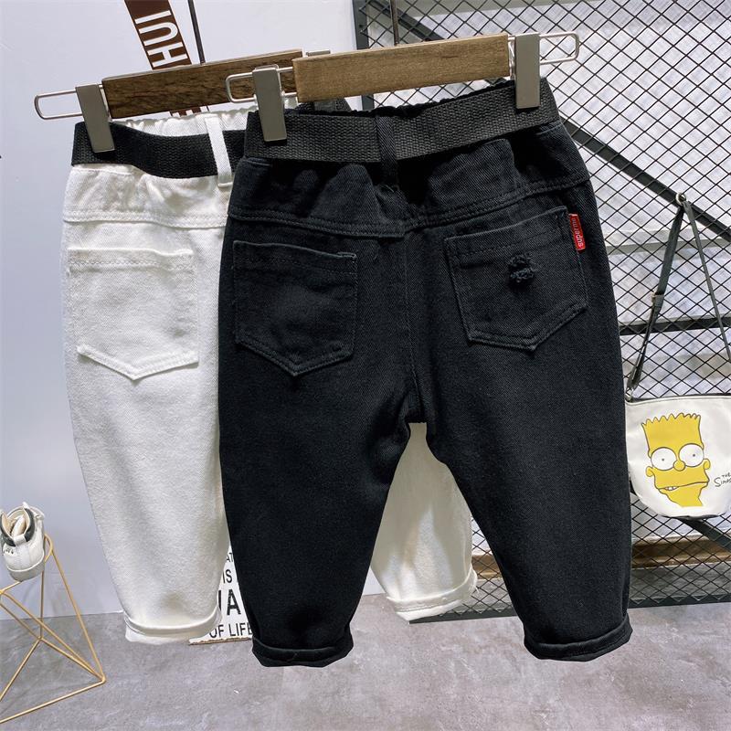 Jean blanc en Denim pour enfants de 2 à 7 ans, pantalon tendance pour garçons, collection 2022